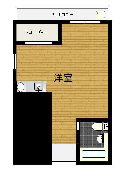 ティネロ(ワンルーム/2階)の間取り写真