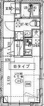 BRANCHE 中野富士見町(1K/1階)の間取り写真