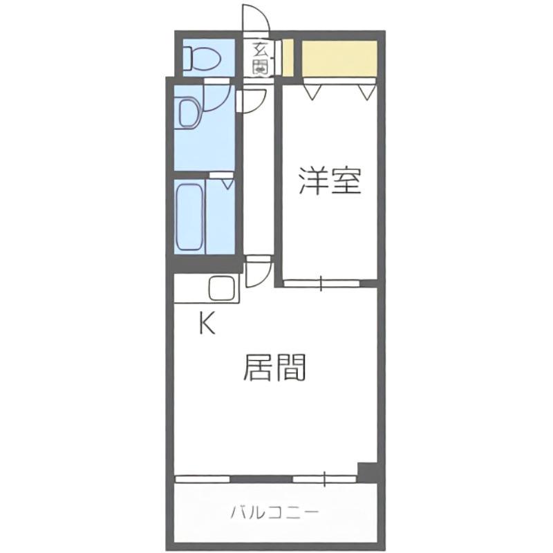 リバティ南郷17(1LDK/4階)の間取り写真