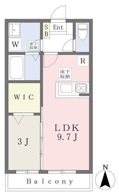 エスペランサ(1LDK/1階)の間取り写真