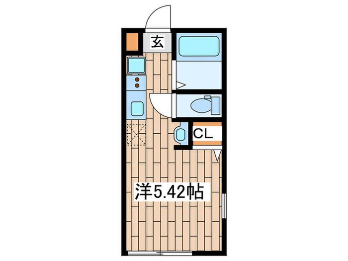 K-エレガンス小菅ヶ谷(ワンルーム/1階)の間取り写真