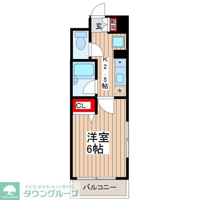 モンシェール錦糸町(1K/7階)の間取り写真