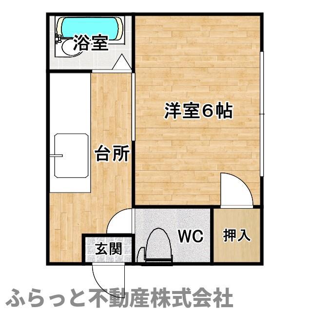 チェリーハイツつくば(1K/1階)の間取り写真