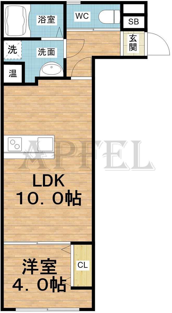 LINKS EBIE(1LDK/3階)の間取り写真