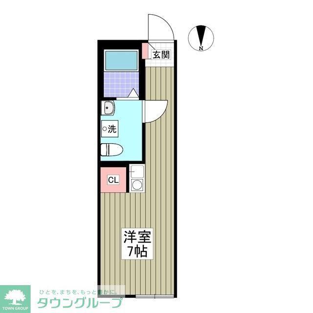 SAレジデンス川崎殿町(ワンルーム/1階)の間取り写真