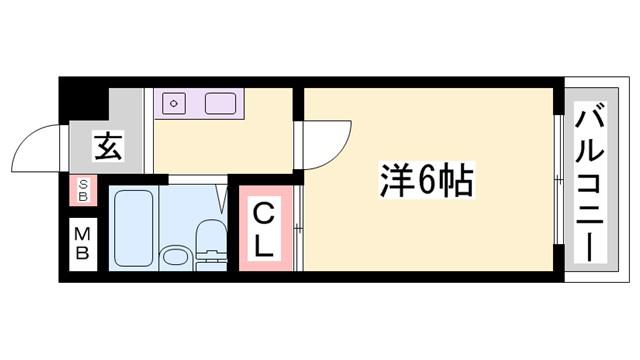 リゾティ北条(1K/2階)の間取り写真