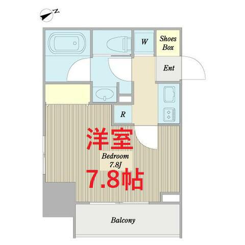 オークスクエア大森(1K/1階)の間取り写真