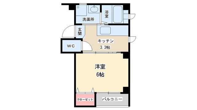 第2ビーグルマンション(1K/2階)の間取り写真