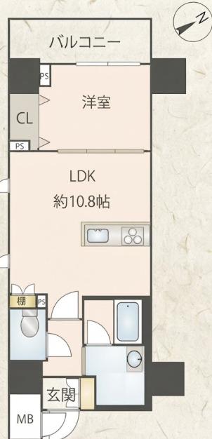 アルファレジデンス南千住(1LDK/11階)の間取り写真
