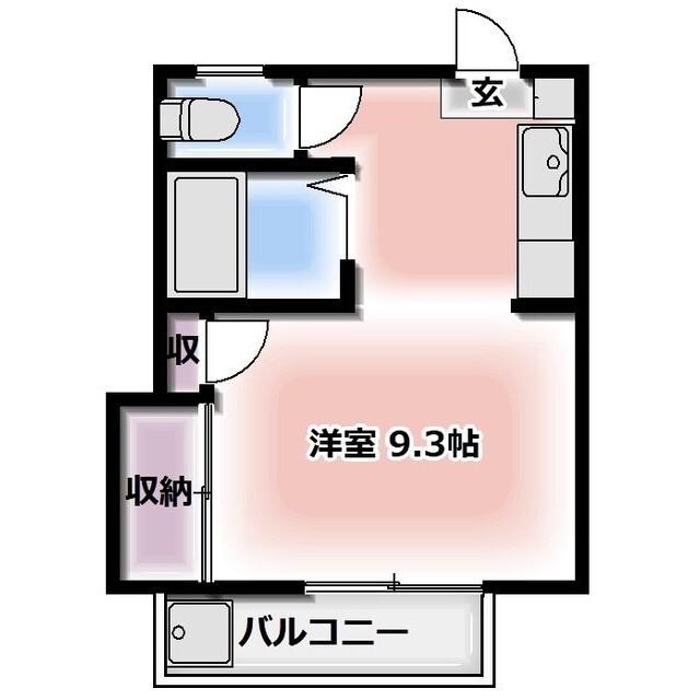 コーポK&K(ワンルーム/1階)の間取り写真