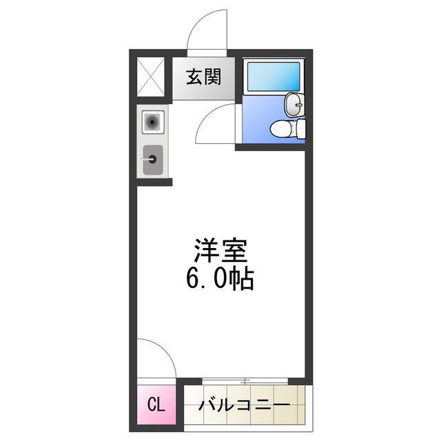 OMレジデンス白鷺(ワンルーム/3階)の間取り写真
