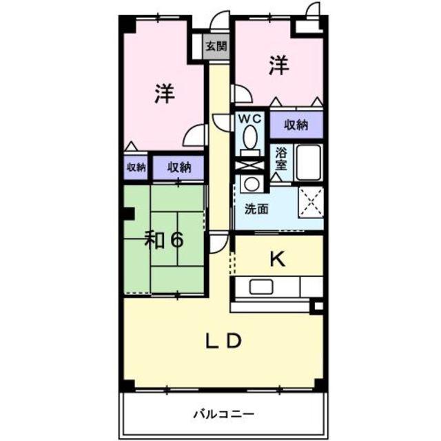 アーバンクリフ(3LDK/2階)の間取り写真