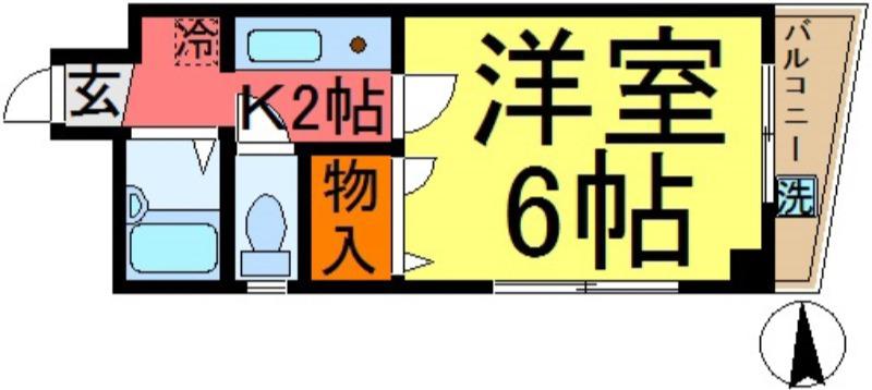 メゾンド蔵(1K/3階)の間取り写真