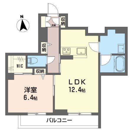 カーサ・カメリア(1LDK/1階)の間取り写真
