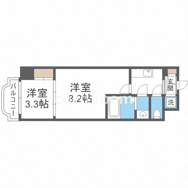 エグゼ難波東(2K/5階)の間取り写真