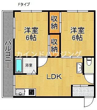 まつよしマンション(2LDK/3階)の間取り写真