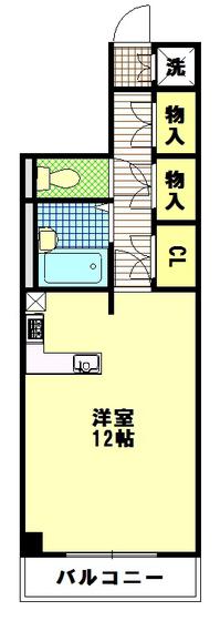 セゾン天方(ワンルーム/2階)の間取り写真