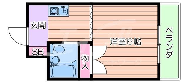 第8東昌ハイツA棟(1K/5階)の間取り写真
