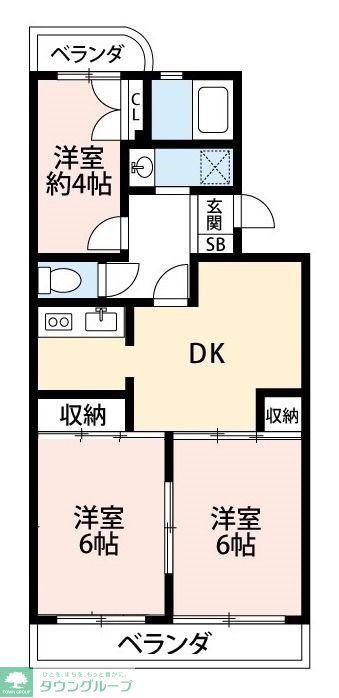 ストークマンションI(3LDK/3階)の間取り写真