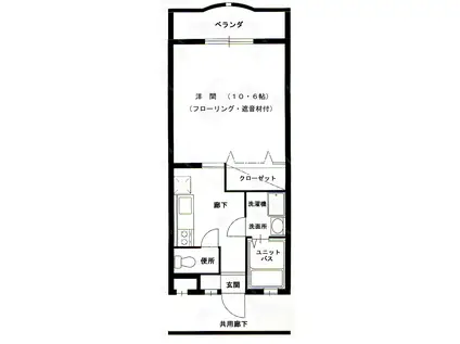 グランシャリオ(1DK/2階)の間取り写真