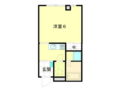 エルマールS(1K/3階)の間取り写真