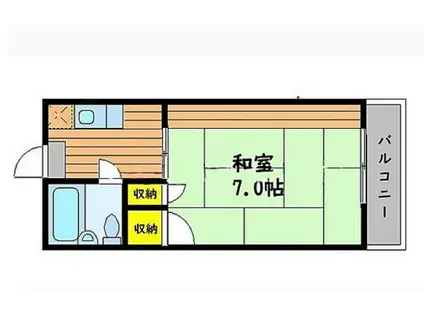 辻村マンション(1K/2階)の間取り写真