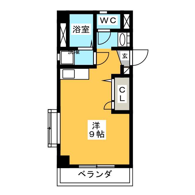 グローリア レジデンス(1K/3階)の間取り写真