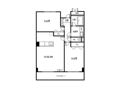 AVANCE OJI(2LDK/3階)の間取り写真