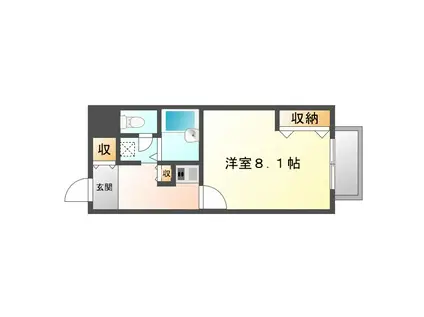 オリオン2(1K/1階)の間取り写真