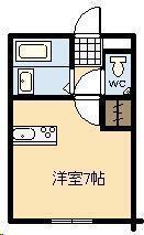 エレガンスメゾン4(ワンルーム/1階)の間取り写真