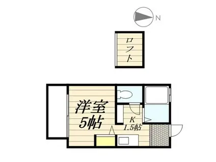 ジョイフル新中島(1K/2階)の間取り写真