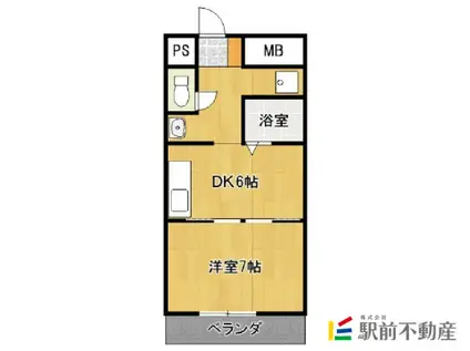 メゾン高野(1DK/3階)の間取り写真