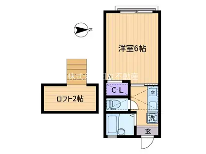 北沢シンフォニア(1K/2階)の間取り写真