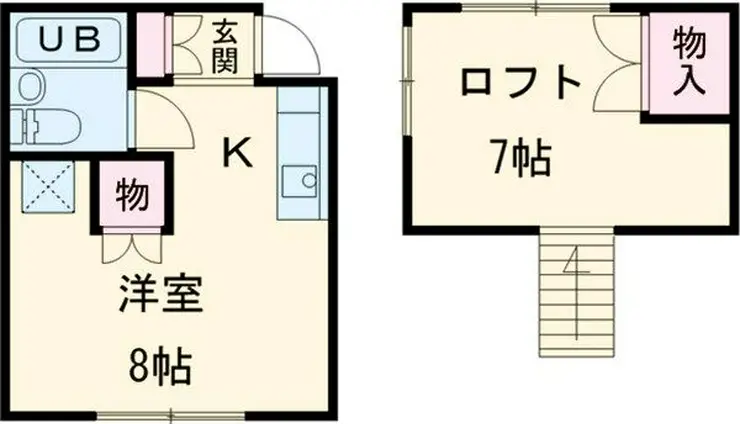 山田ハイツ 2階階 間取り