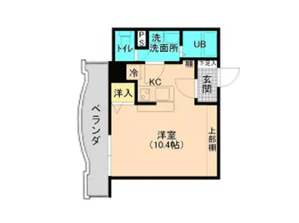アップル第7マンション(ワンルーム/7階)の間取り写真