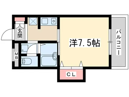 ラグーンフライト新大阪(1K/6階)の間取り写真