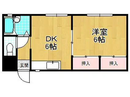 ESPOIRE - エスポワール(1DK/1階)の間取り写真