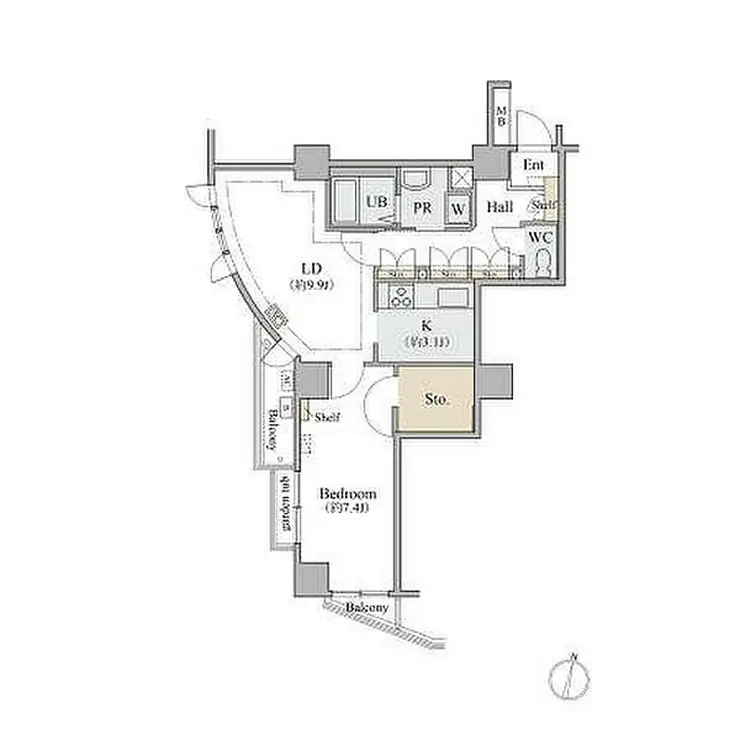コラム神泉 12階階 間取り