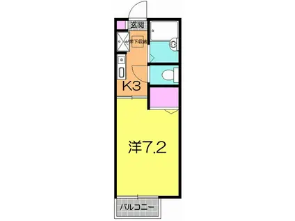 セフィラHAGA(1K/1階)の間取り写真