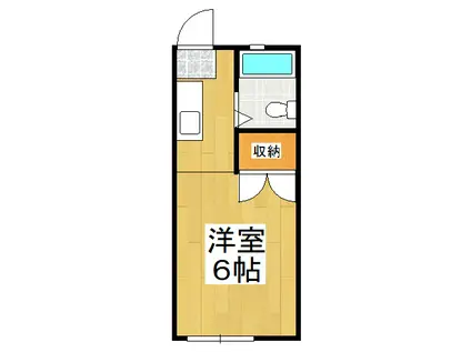 みよハイツ(1K/1階)の間取り写真