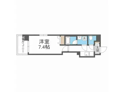 セイワパレス都島駅前(1K/6階)の間取り写真