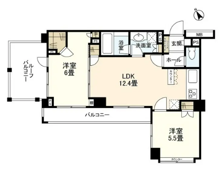 クオリア恵比寿サウス 5階階 間取り