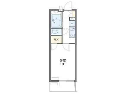 レオパレスSILK(1K/1階)の間取り写真