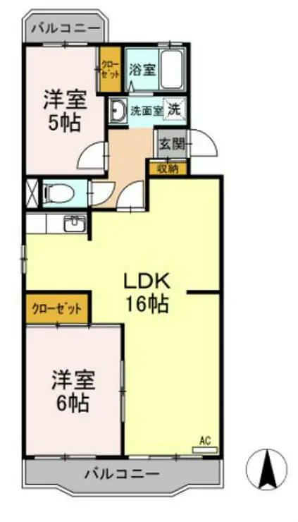 セントラルハイツ 1階階 間取り