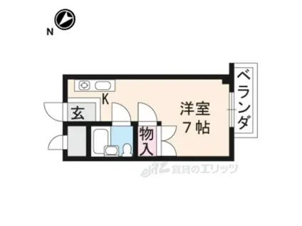瀬田エステートシティ(ワンルーム/4階)の間取り写真