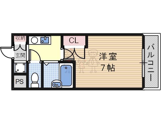 エストゥディオ・アヴァンサル(1K/5階)の間取り写真