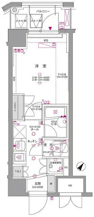 セジョリ大崎 9階階 間取り