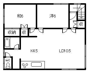 福井ハウス(2LDK/2階)の間取り写真