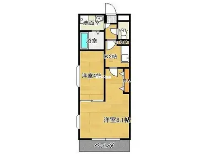 エスペランサ壱番館(2K/5階)の間取り写真