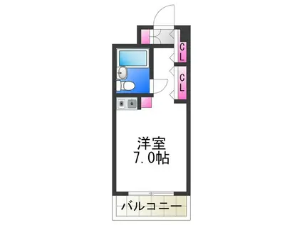 メゾンエルム(ワンルーム/4階)の間取り写真